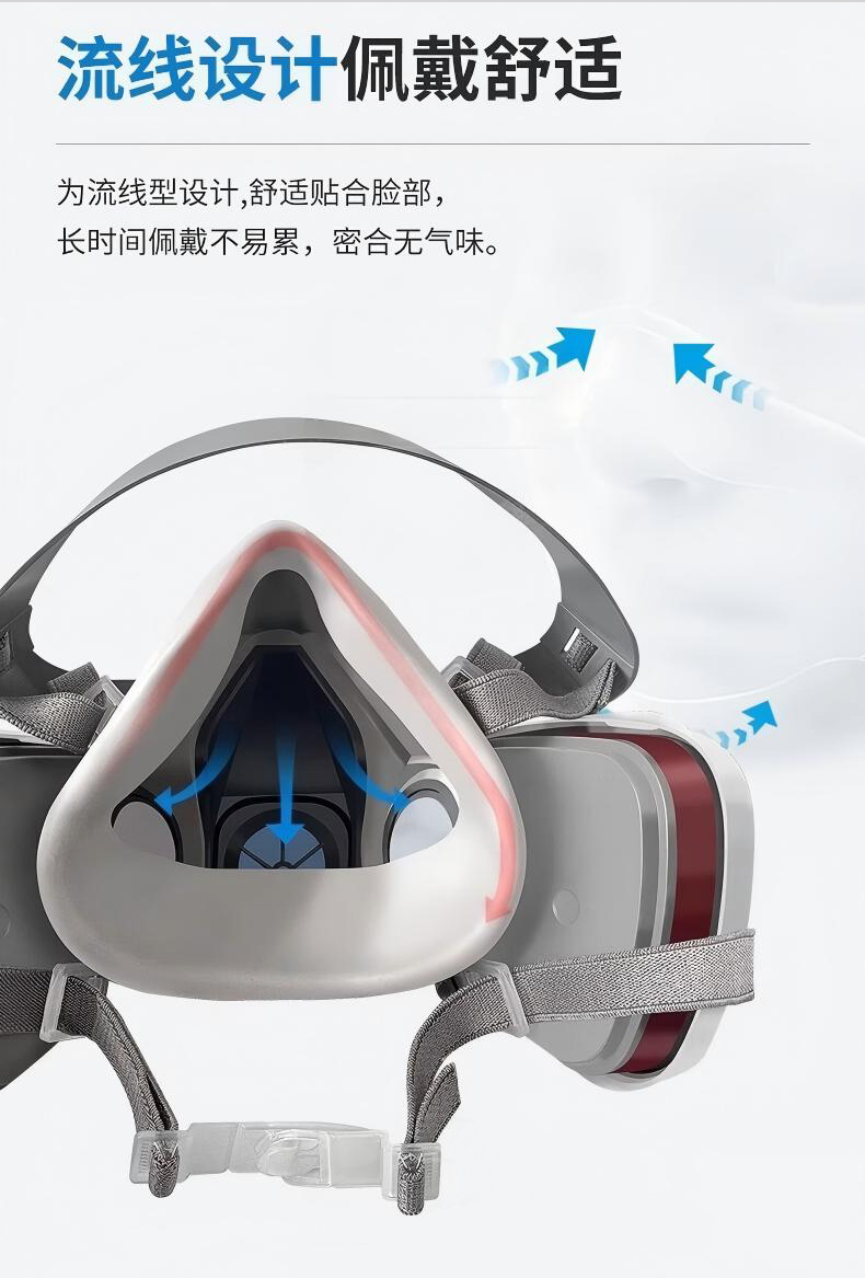 定和DH20121双滤盒橡胶半面罩防毒面具9