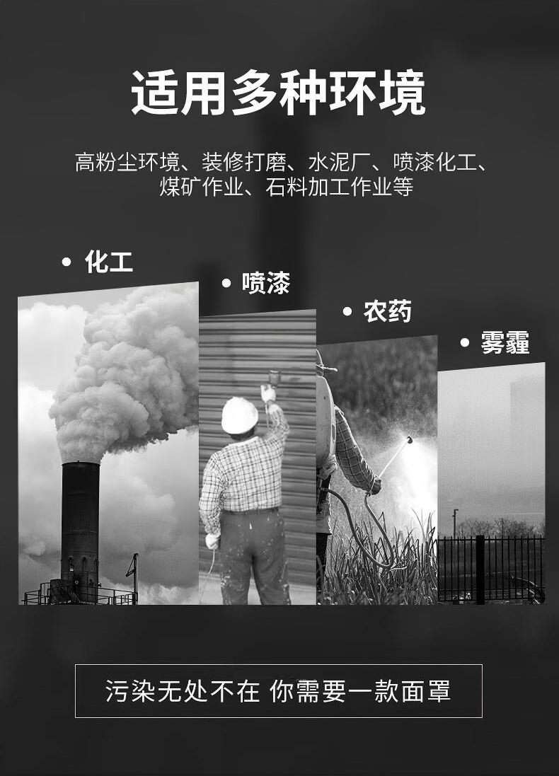 定和DH20121双滤盒橡胶半面罩防毒面具11