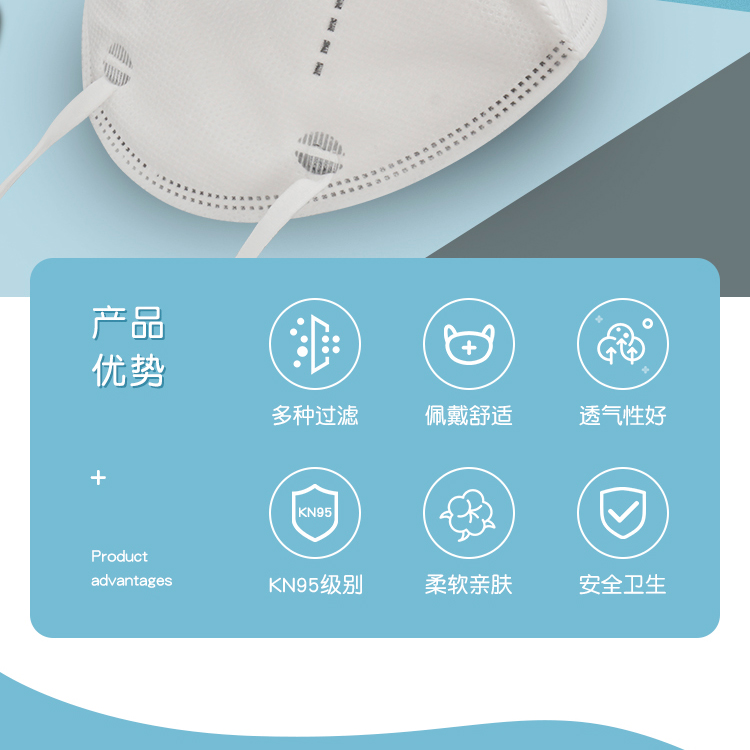 冠桦8861V带阀防尘口罩图2
